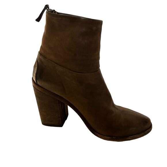 Marsèll Chocolate Brown Bolla Glove Leather Block Heel Ankle Bootie 9.5/39.5 - Picture 6 of 14